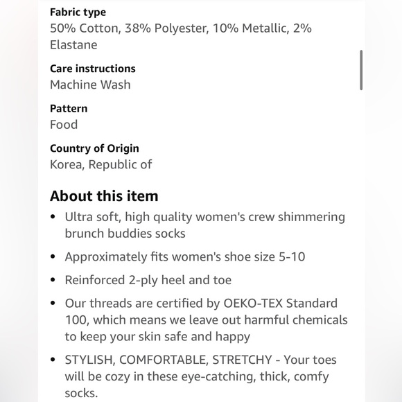 NWT Sock it to me “Brunch Buddies” Women’s socks - Picture 4 of 8